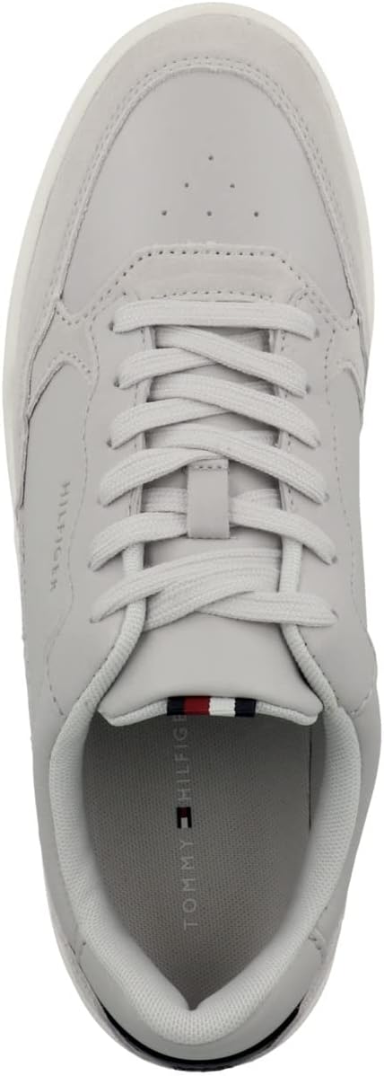Tommy Hilfiger Herren Cupsole Sneaker Elevated Cupsole Leather Mix Schuhe 44 EU Light Cast, 44 EU Li