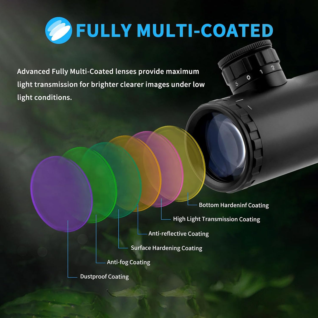 Optics Monokular Scope 1-4X20 zf, 25,4mm Tubus Sucher, Absehen 1/2 Zoll Voll multivergütet Monokular