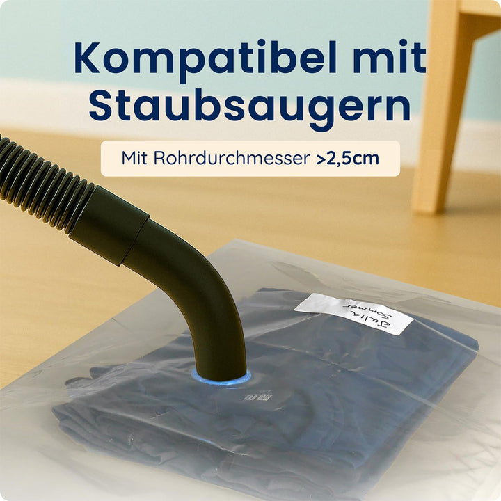 Die XXL Vakuumbeutel für Kleidung und Bettdecken von figg (6er Set - 100x80cm*) - 6 XXL Vakuumierbeu