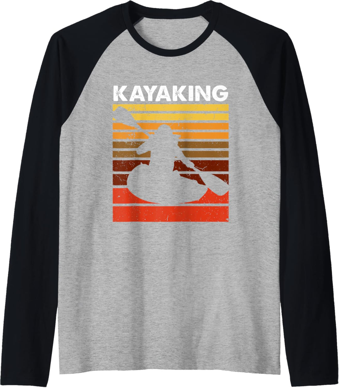 Kajak Sport Retro Vintage Kajakfahrer Raglan