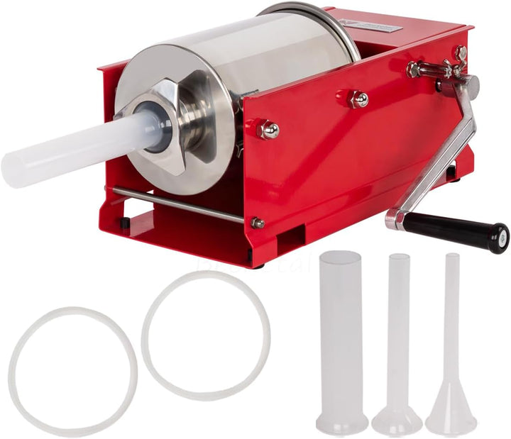 Beeketal 'MTH03' Profi Gastro Wurstfüllmaschine (3 Liter/horizontal) SGS-geprüft, Wurstfüller mit 2