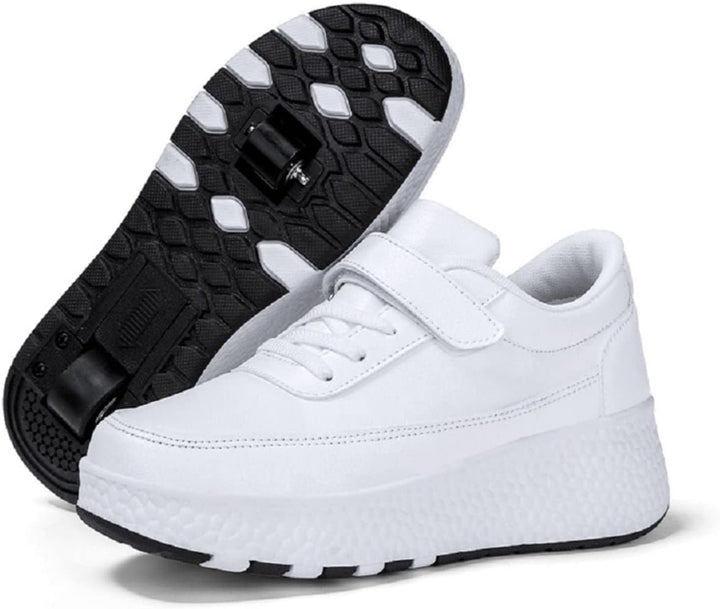 HUSKSWARE Rollschuhe Schuhe Jungen Mädchen Mit 4 Rollen Skateboardschuhe, verstellbar Jugend Schuhe