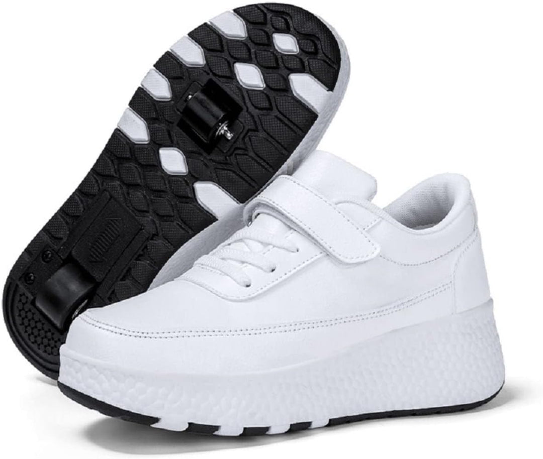HUSKSWARE Rollschuhe Schuhe Jungen Mädchen Mit 4 Rollen Skateboardschuhe, verstellbar Jugend Schuhe