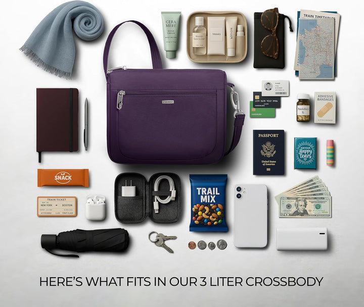 Travelon Damen Anti-theft Classic Small E/W Crossbody Bag Umhängetasche Einheitsgrösse Violett, Einh