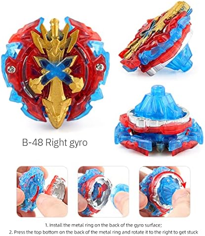 OBEST Bey Kinder Spielzeug Kreisel Arena Battling Top Stadium Blade Battle Set, 4 Kampfkreisel Burst