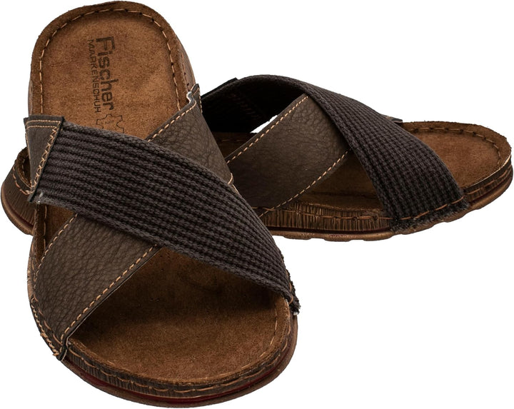 Fischer Markenschuh Herren, Männer, Pantoletten, Pantoletten 41 EU Braun Nuss 74, 41 EU Braun Nuss 7