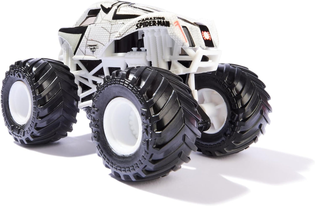 Monster Jam, Marvel Official Spider Man Monster Truck, Die-Cast Vehicle, 1:64 Scale, Super Hero Kids