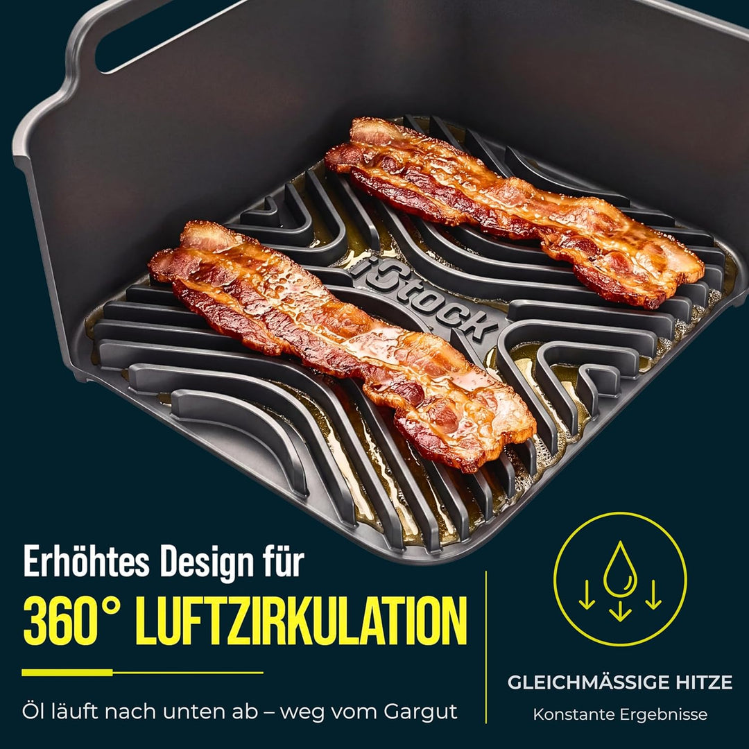 AirFlow Pro™ Ninja Airfryer AF400EU Silikonform 9,5L Zubehör | 2 Stück Silikoneinsatz | 15 mm Rillen