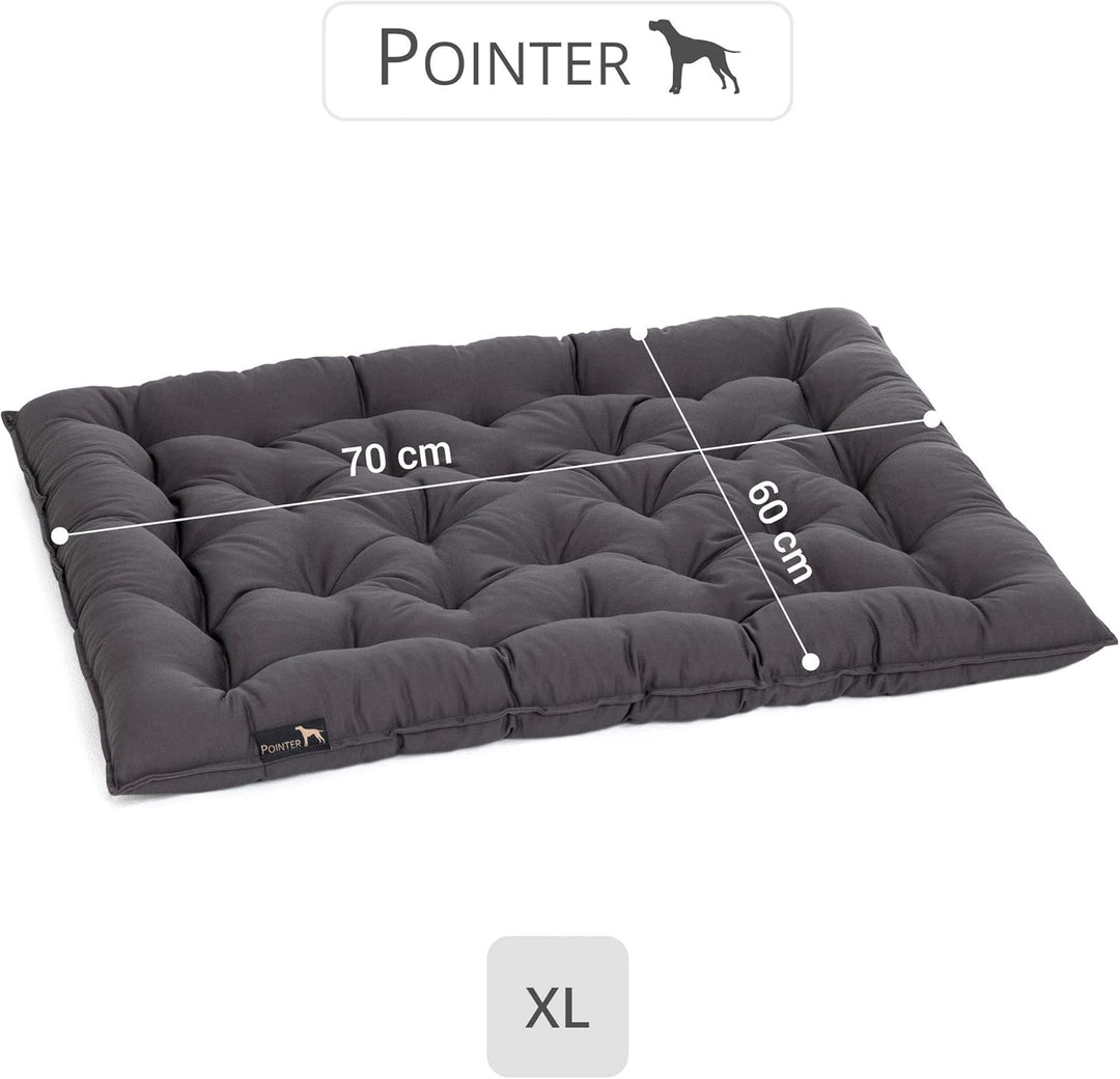 Doctor Bark Pointer | Hundekissen Urban - orthopädisch, waschbar, robust, bequem (XL - 70x60 cm, Gra