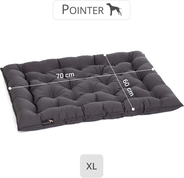 Doctor Bark Pointer | Hundekissen Urban - orthopädisch, waschbar, robust, bequem (XL - 70x60 cm, Gra