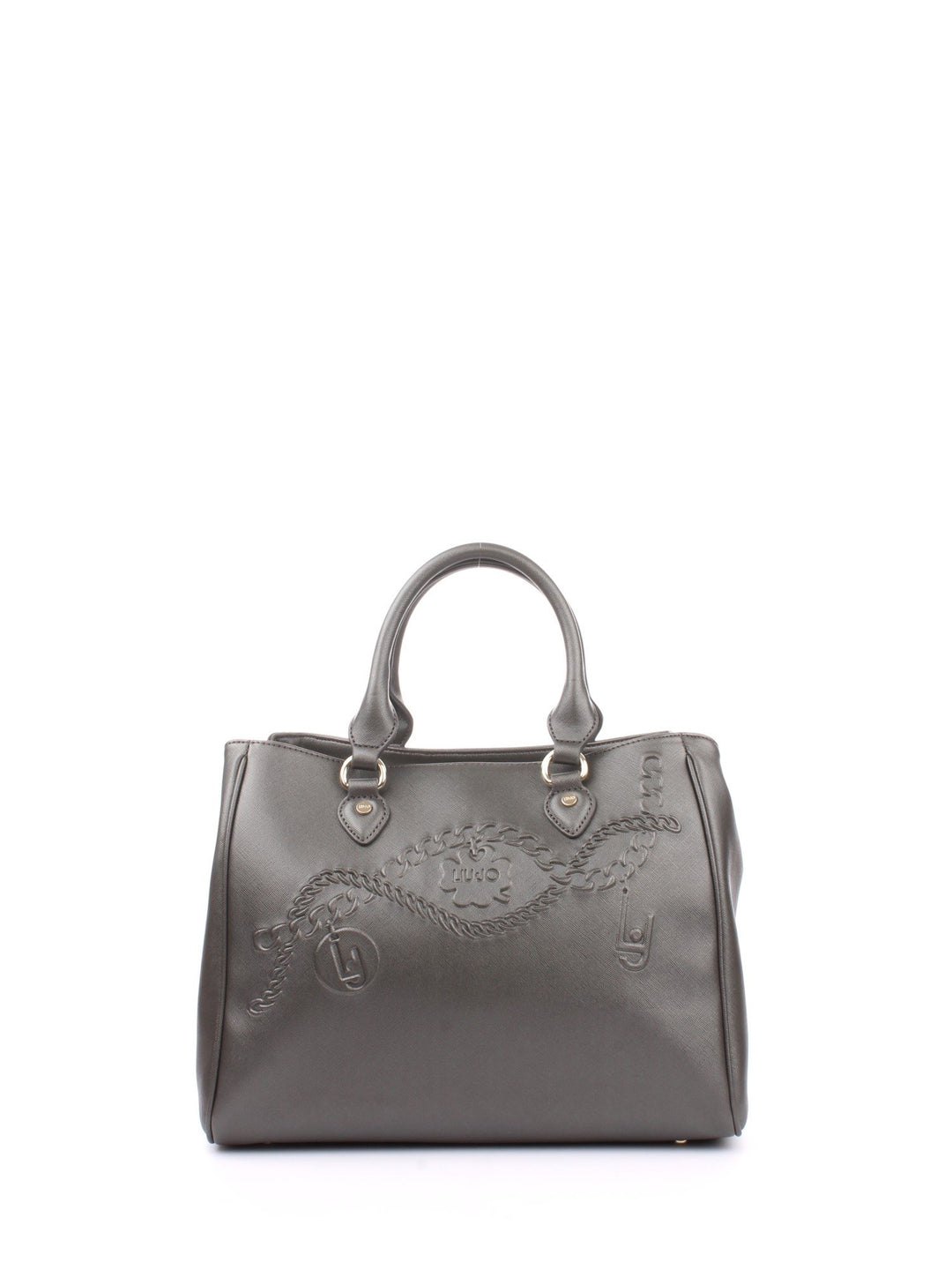 Liu Jo BOSTON BAG N66227E0140 Damen Bowlingtaschen 34x27x17 cm (B x H x T), Grau (Gun metal 90011)