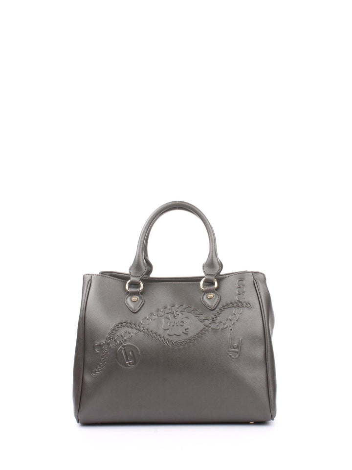 Liu Jo BOSTON BAG N66227E0140 Damen Bowlingtaschen 34x27x17 cm (B x H x T), Grau (Gun metal 90011)