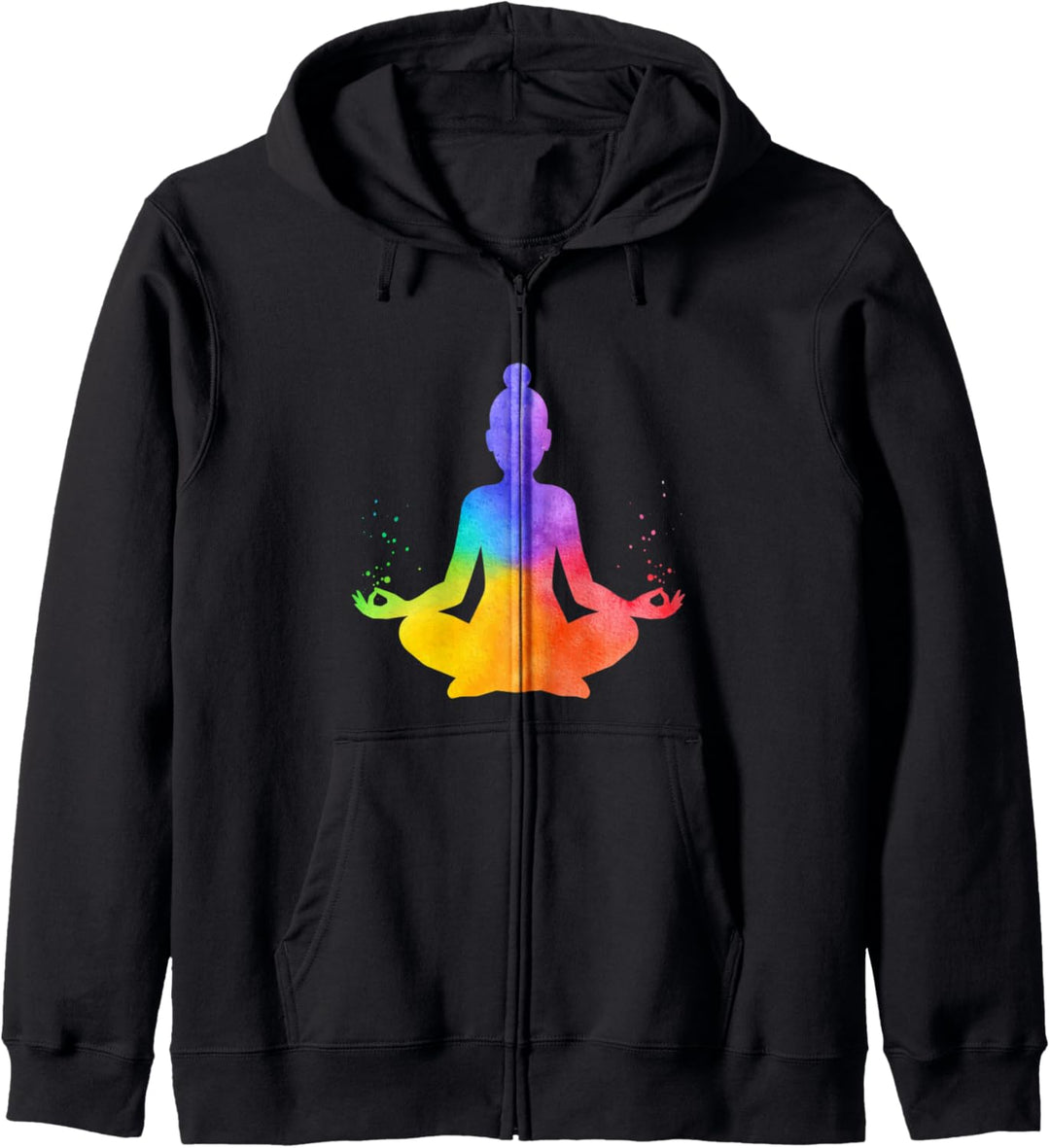 Vishuddha Halsposse 7 Chakren Chrystal Yoga Hinduismus Kapuzenjacke