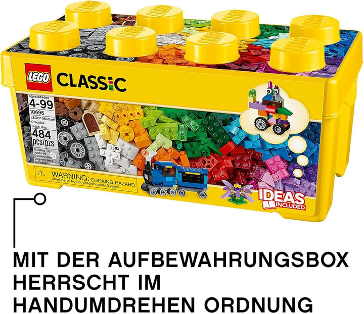 LEGO 10696 Classic Mittelgrosse Bausteine-Box, Bausteine mit Aufbewahrungsbox für Kinder, Geschenk f
