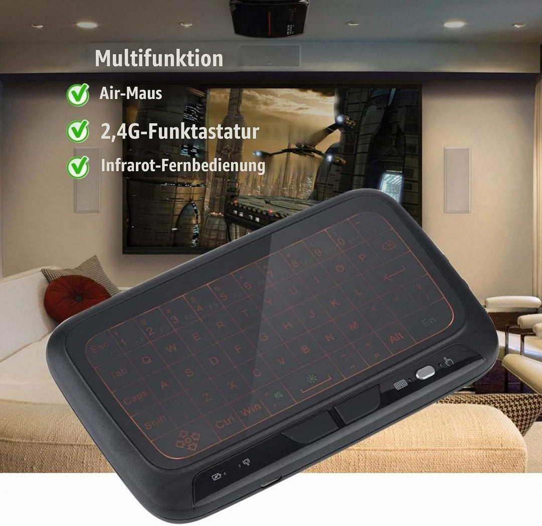 VBESTLIFE Air Mouse Keyboard, 2.4G -Tastatur mit Hintergrundbeleuchtung PC-Tastatur-Fernbedienung fü