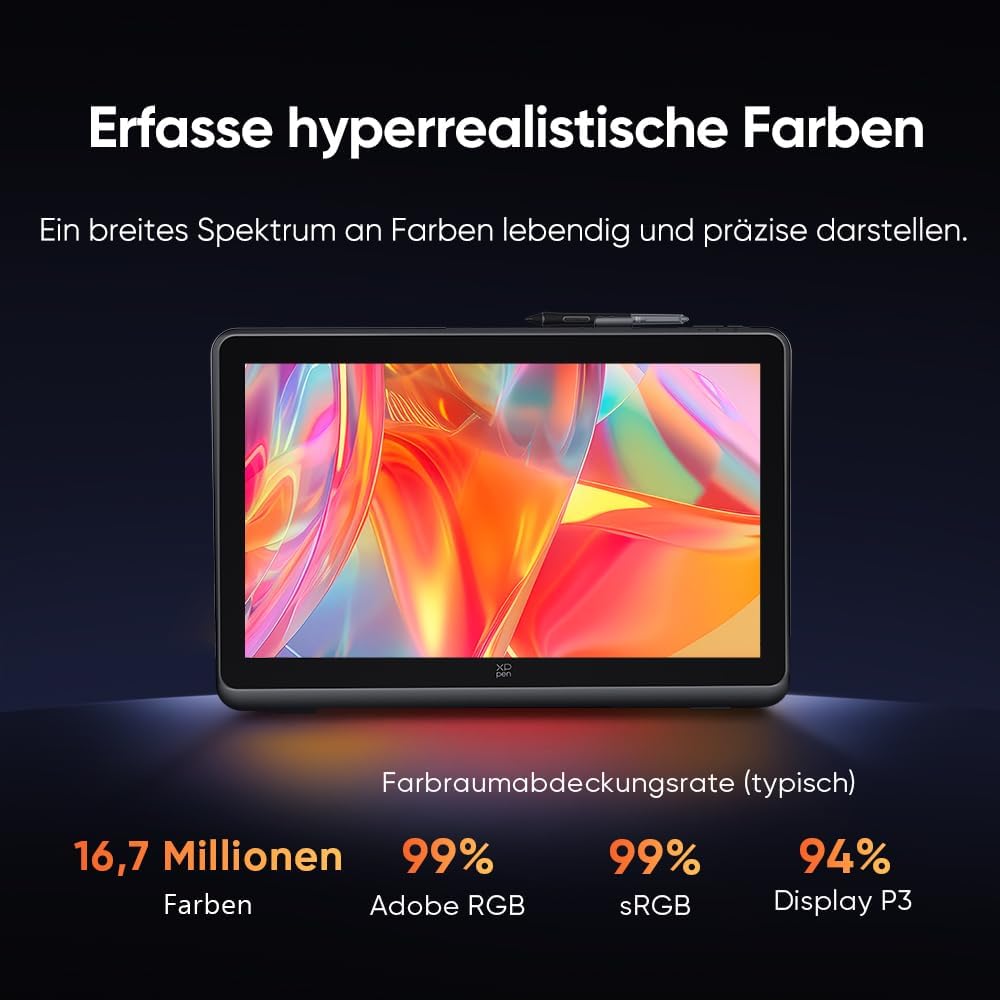 XPPen Artist Pro 22 Gen 2 Grafiktablett mit Display 22 Zoll, 2.5K QHD, Zeichnen Tablett mit 16K Stif
