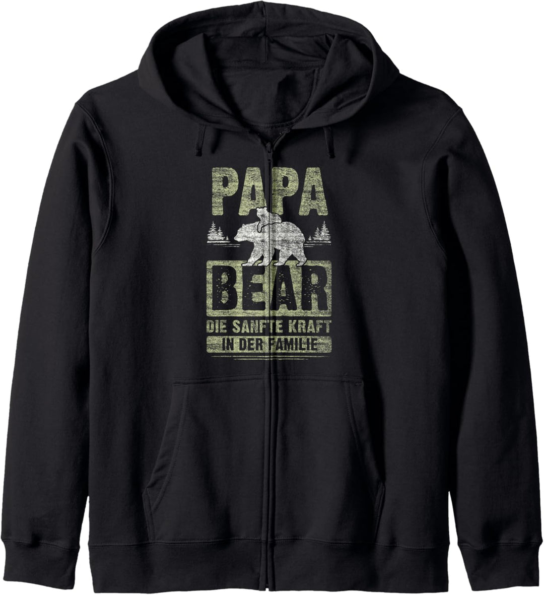 Papa Bear, 1 Bären-Welpe, Papa 1 Kind, Vatertag, Bär Kapuzenjacke
