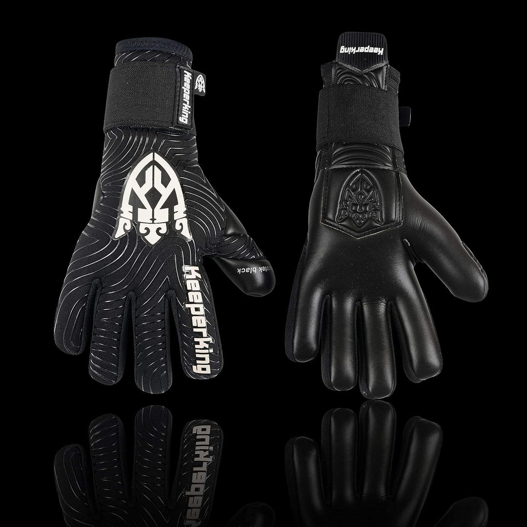 Keeperking Torwarthandschuhe für Erwachsene Fussballhandschuhe Herren Innennaht Profi Premier Grip 4
