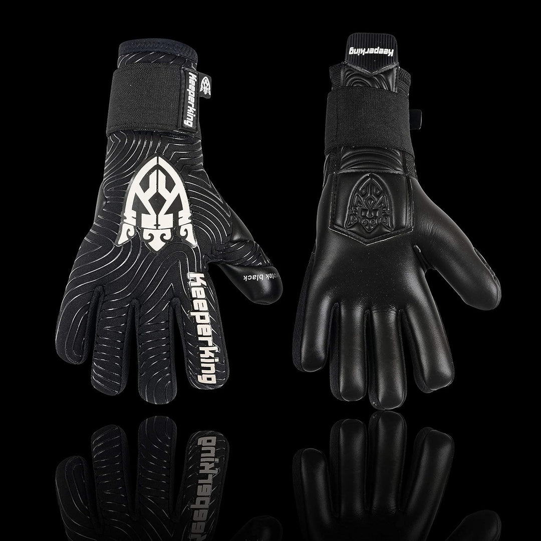 Keeperking Torwarthandschuhe für Erwachsene Fussballhandschuhe Herren Innennaht Profi Premier Grip 4