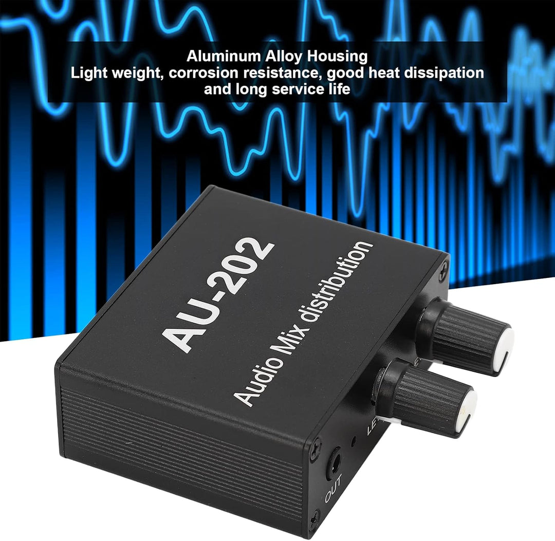 Stereo-Mixer, Audio-Verteiler für Audio, für Klinkenstecker, Legierung, MP3-Stereo-Splitting-Tool, K