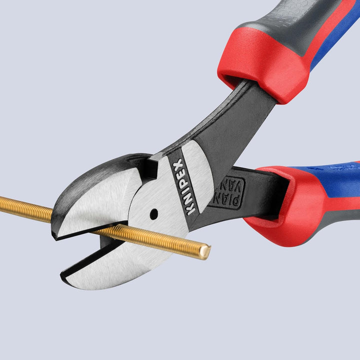 KNIPEX Kraft-Seitenschneider schwarz atramentiert mit Comfort-Griffen 180 mm, 74 02 180 Chrom 180 mm