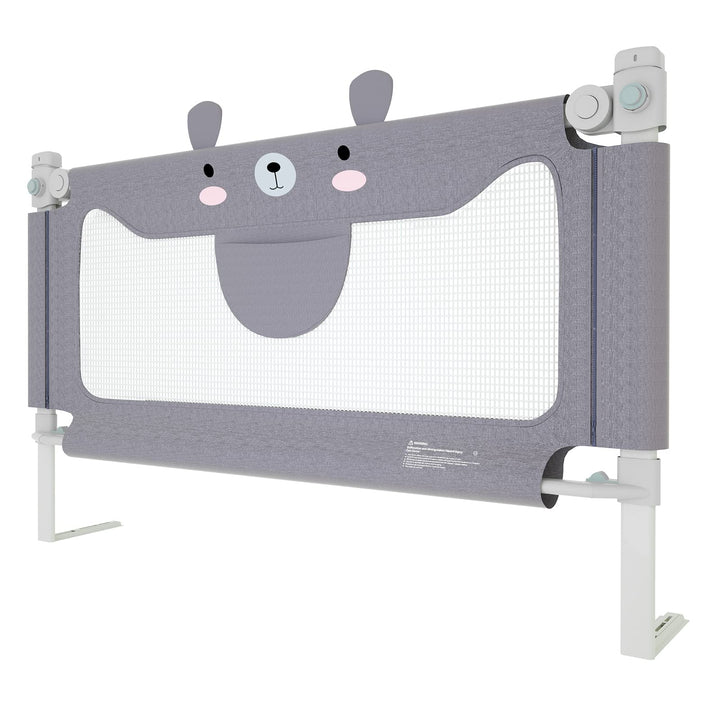 NAIZY Rausfallschutz Bett 150cm Bettgitter Baby Bettschutzgitter mit Höhenverstellbar Kinderbettgitt