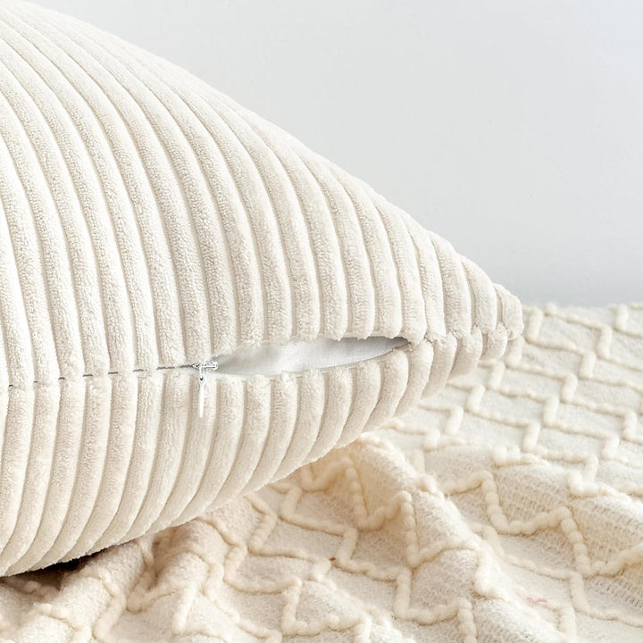 Topfinel 4er Set Samt Kissenbezug Kissenhülle Kopfkissenbezug Dekorative Dekokissen Couchkissen Deko