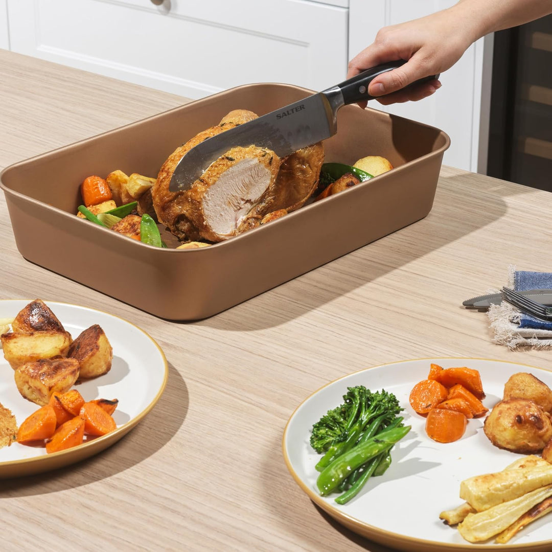 Russell Hobbs Opulence 40 cm Bratpfanne – Antihaftbeschichtet, Rechteckiger Tiefer Bräter, Spülmasch