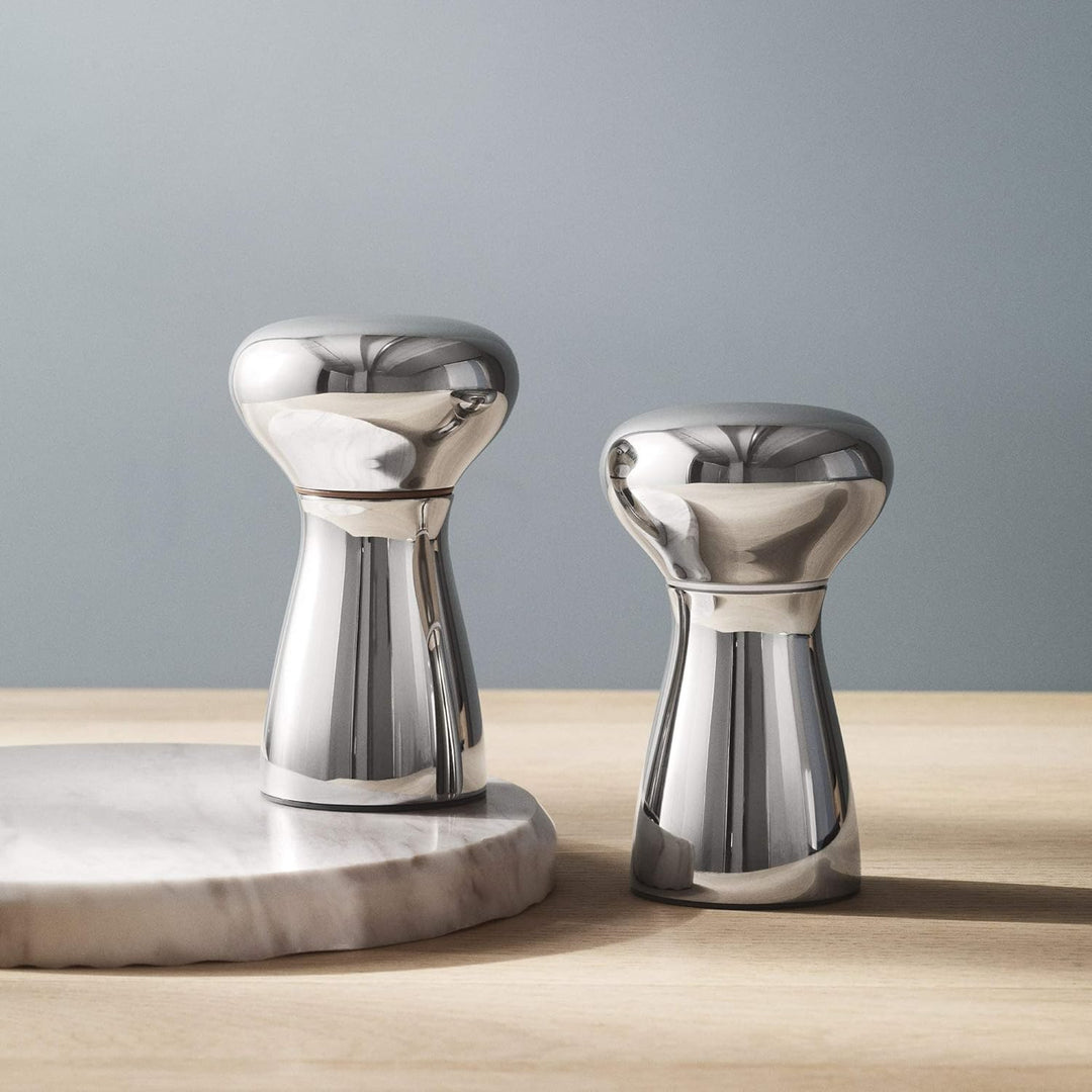 Georg Jensen GJ 224322 Bistro Salz Pfeffermühle Set aus 2 Stück, Edelstahl, stainless steel, 1,12 x