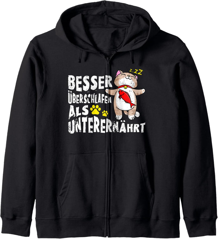 Schlafshirt Katze, lustig, Pyjama Shirt Kapuzenjacke