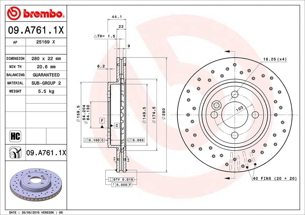 Brembo BX 09.A761.1X MI Mini One A