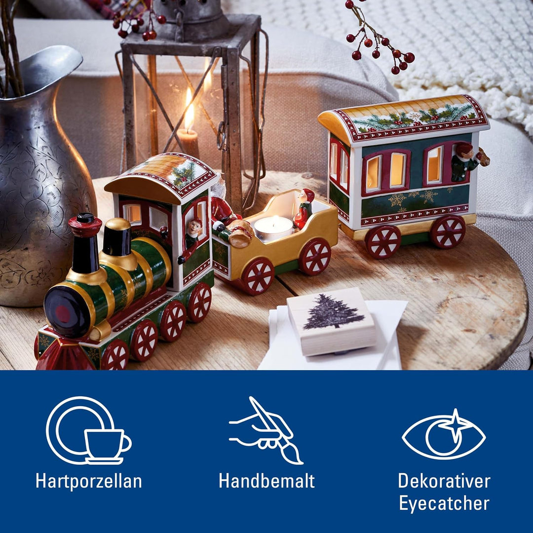 Villeroy und Boch Christmas Toys Memory Porzellan-Figur "Nordpol-Express", Porzellan, Bunt, 36 x 26