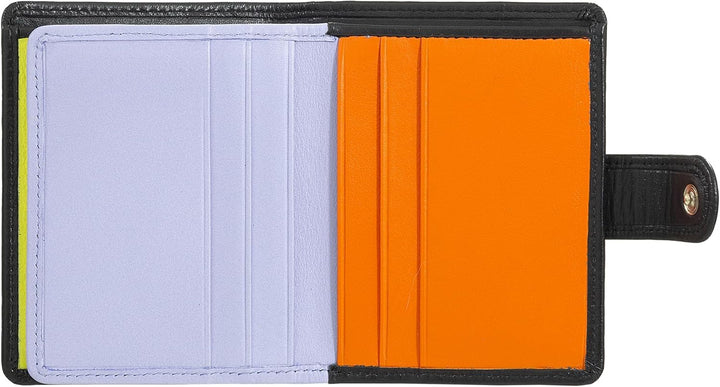 DUDU Damen Geldbörse aus echtes Leder, kleines Leder RFID-Kartenetui mit Reissverschluss, Münzfach,