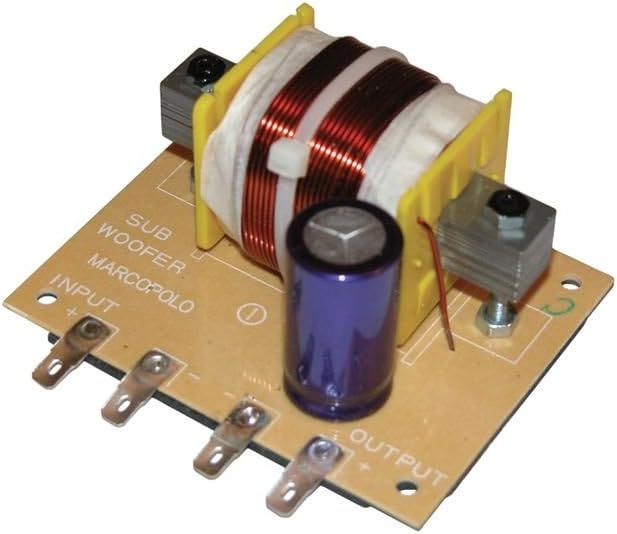 QTX Subwoofer-Filter für HiFi- und PA-Lautsprechersysteme 600 W, 4 Ohm, 120 Hz, 12dB/oct, RCA-kompat