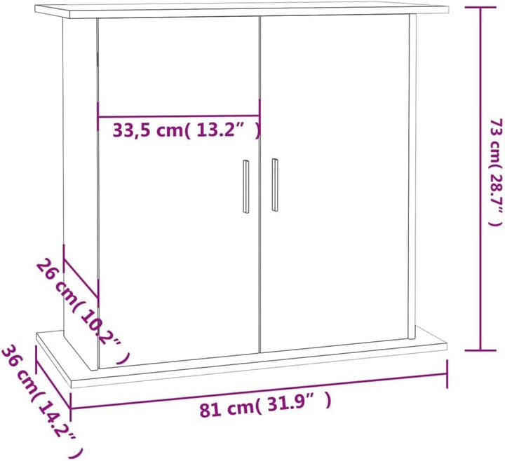 Festnight Aquarium Unterschrank mit Stauraum 81 x 36 x 73 cm, Aquariumständer für Aquarien, Aquarien