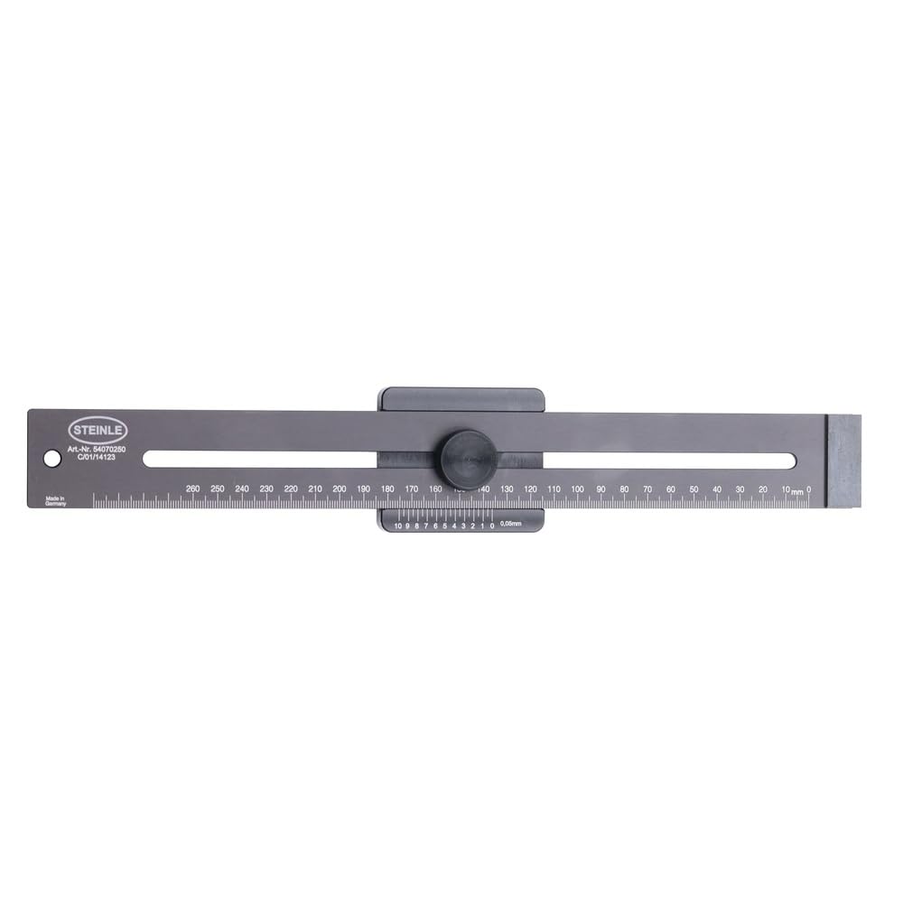 STEINLE 5410 ALU Streichmass Streichmass mit Anschlaghaken mm-Teilung 250 mm