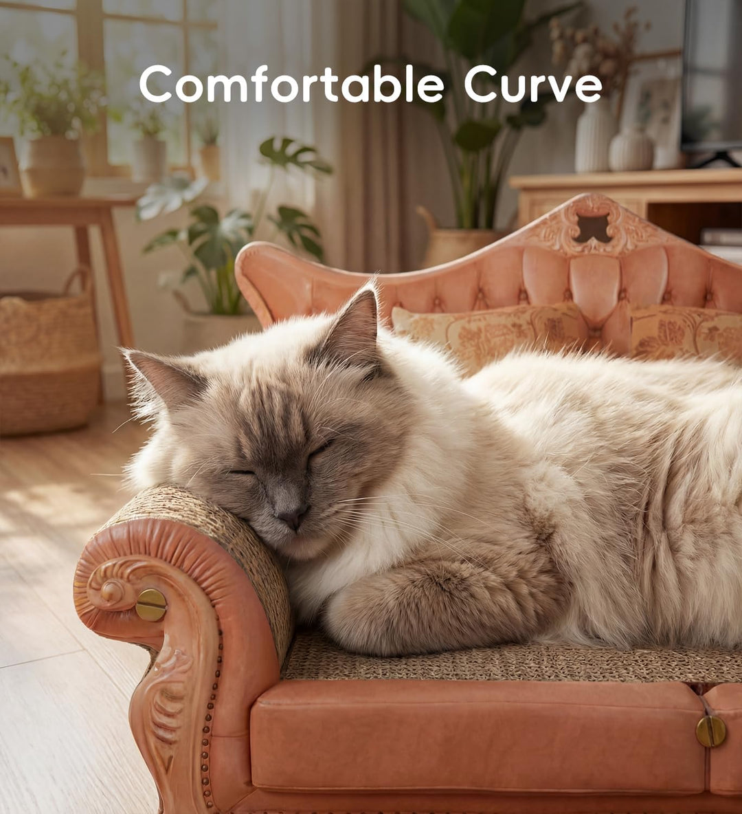 Kratzsofa für Katzen, Dickes Kratzpappe-Bett(23,62 × 10,24 × 5,51 Zoll) | Langlebige Kratzmatten für