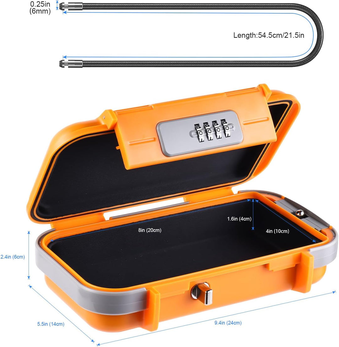 Hurinan Tragbarer Safe mit Code, [Wasserdicht Anti-Diebstahl] Reisesafe Kombinations sicherheitskoff