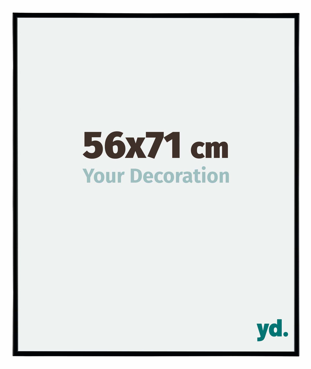 yd. Your Decoration - Bilderrahmen 56x71 cm - Bilderrahmen aus Kunststoff mit Acrylglas - Antireflex