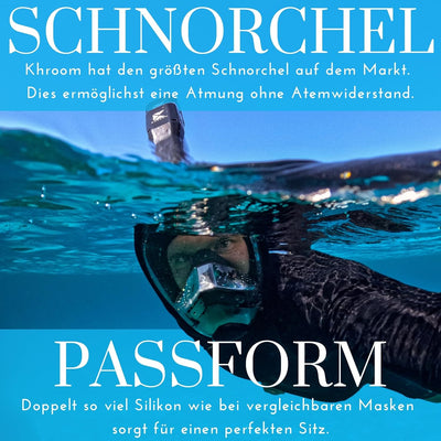 Khroom Schnorchelmaske Erwachsene Seaview Pro | Unsere Beste Tauchermaske | CO2 sichere Vollmaske zu