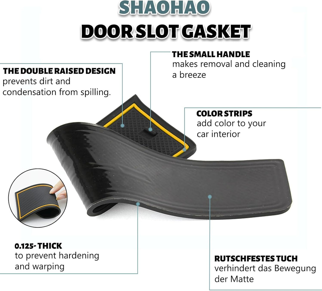 SHAOHAO für Jeep Avenger 2023 2024 Gummimatten, Mittelkonsole Antirutschmatten, Getränkehaltermatt,