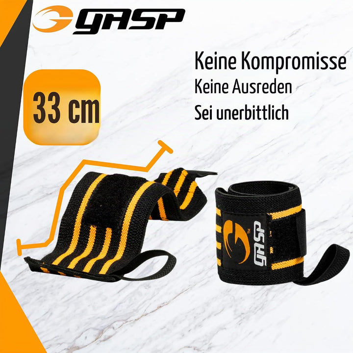 GASP Herren Hardcore Wrist Wraps Black Hardcore Wrist Wraps, Black Hardcore Wrist Wraps