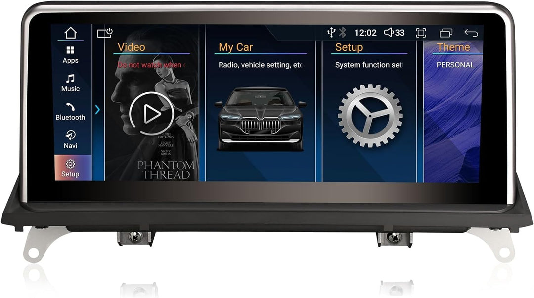 Erisin 10.25" Android 14 8-Kern 4GB RAM+64GB ROM Autoradio GPS Navi für BMW X5 E70 X6 E71 CIC System