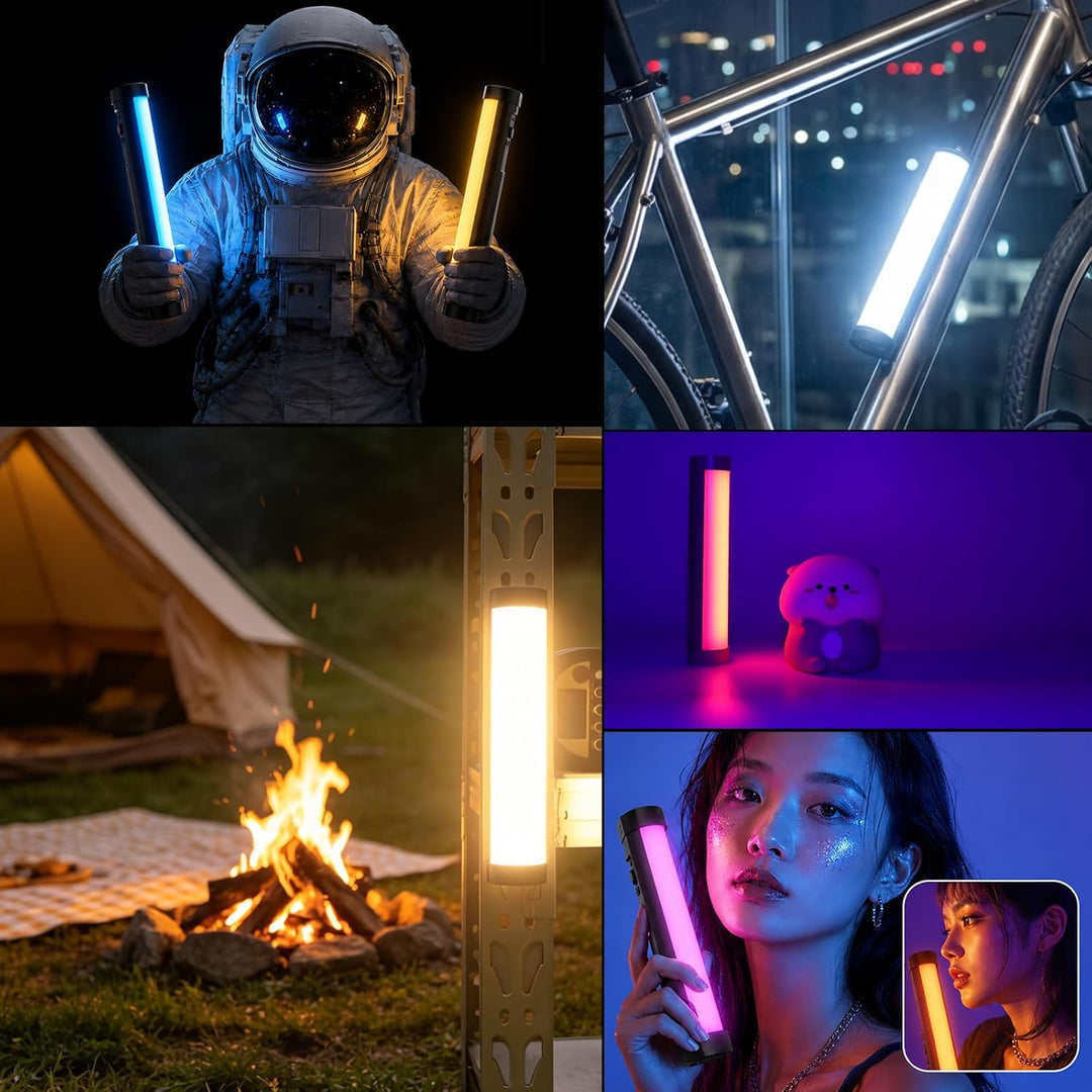 LUXCEO P100 Led Videoleuchte RGB,Mini LED Licht,Tragbares Lightbar für Fotografie, Tiktok YouTube Vi