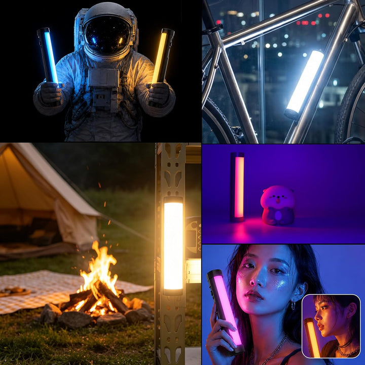 LUXCEO P100 Led Videoleuchte RGB,Mini LED Licht,Tragbares Lightbar für Fotografie, Tiktok YouTube Vi
