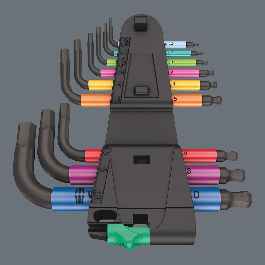 Wera Winkelschlüsselsatz 967 SPKL/9 TORX® BO Multicolour, BlackLaser, 9-teilig, 05073599001 & 051331