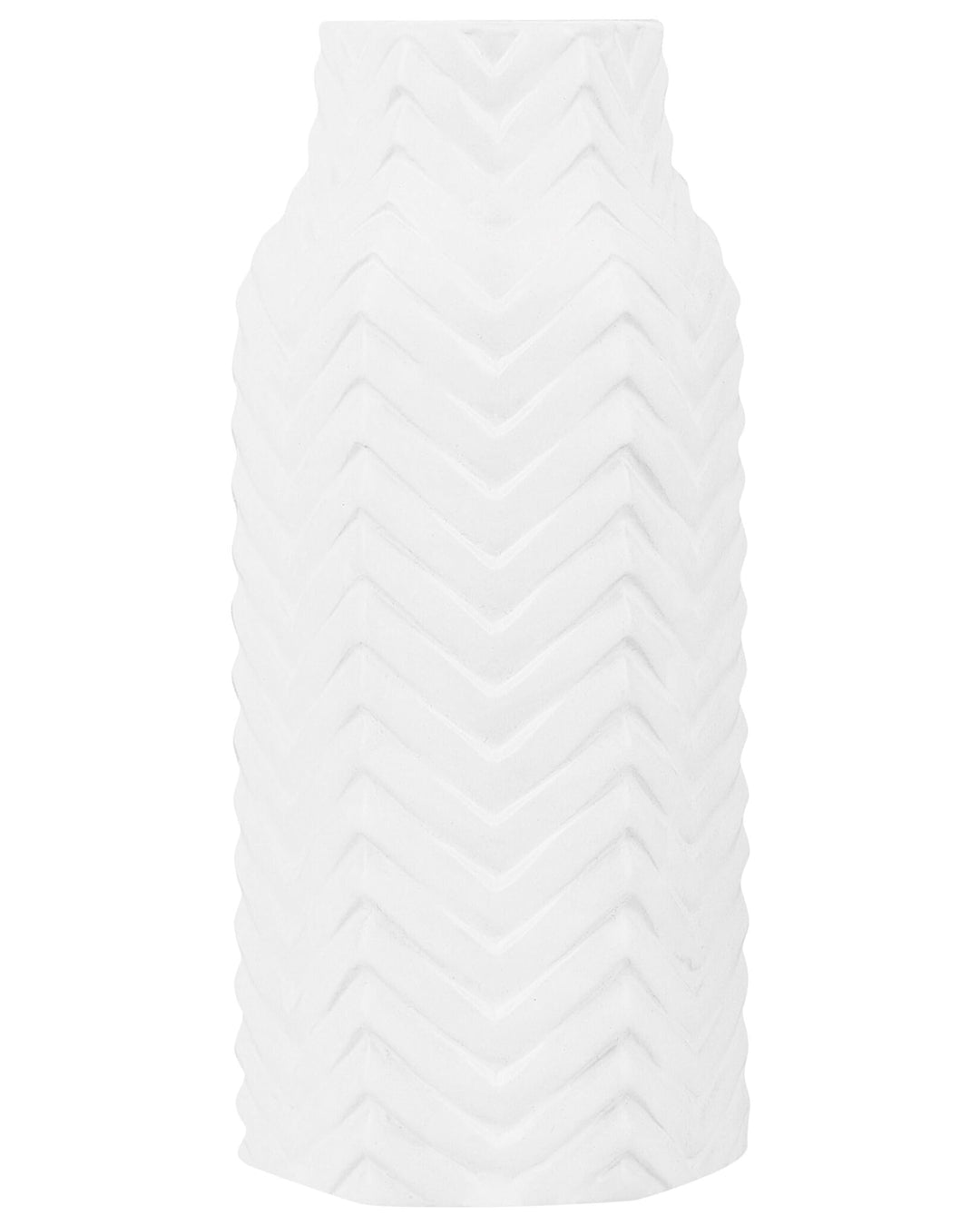 Helle Vase mit strukturierter Oberfläche weiss Xanthos