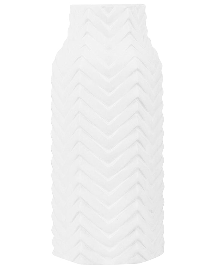 Helle Vase mit strukturierter Oberfläche weiss Xanthos