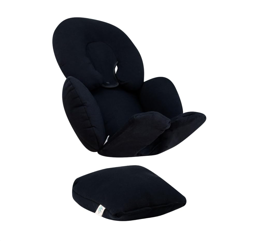 JYOKO Kids Sitzverkleinerer Antiallergikum Universal Baby 100% Baumwolle (Black Series, Enthält Kopf