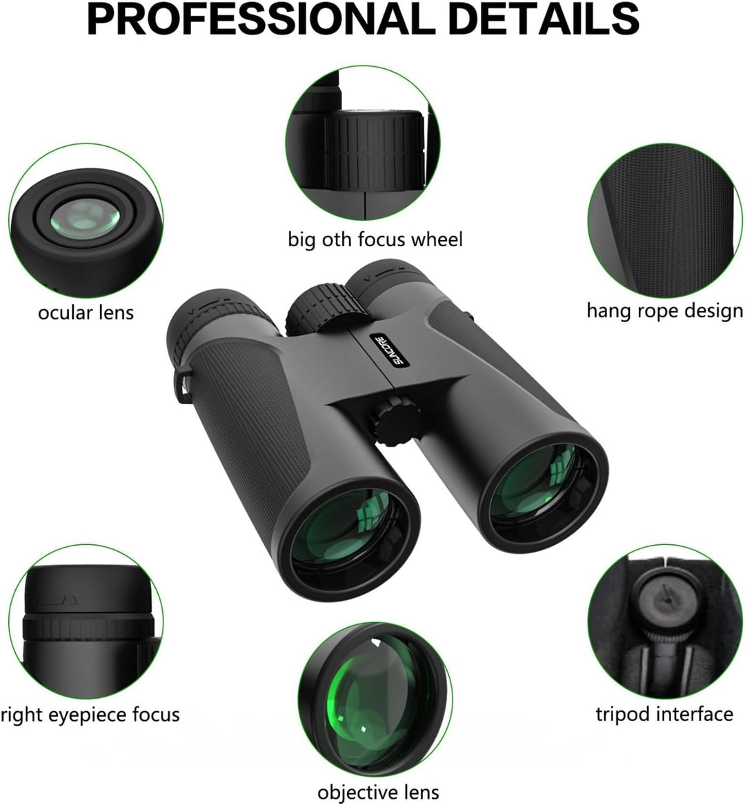 Yongheng 12x42 HD Binoculars Professional,fernglas Erwachsene wasserdicht,für Vogelbeobachtung, für